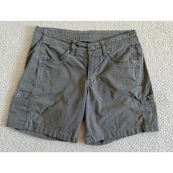 Kuhl Shorts Gray Outdoor Hiking Utility Cargo Cotton Blend Pockets - Picture 1 of 9